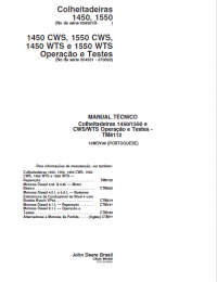 repair manual John Deere 1450,1550 harvesters and CWS,WTS Operation and Testing -TM8112 Technical  Manual