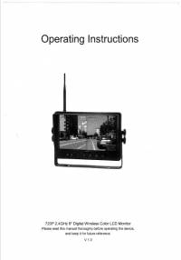 repair manual Tigercat 720P 2.4GHz 9” Digital Wireless Color LCD Monitor Operating Instruction PDF