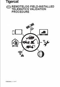 repair manual Tigercat RemoteLog Field-Installed Telematics Validation Procedure Installation Handbook PDF