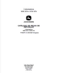 spare parts catalog John Deere Harvester 9650 STS e 9750 STS Parts Catalog for Replacement PDF