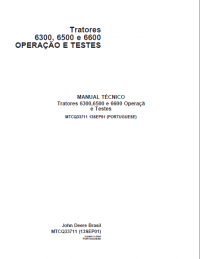 repair manual John Deere Tractor 6300, 6500 e 6600 Operation and Tests Technical Manual PDF