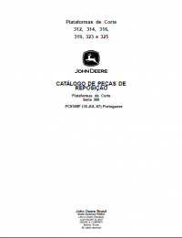 spare parts catalog John Deere Cutting Platforms 312, 314, 316, 319, 323 and 325 Set of Parts Catalog for Replacement