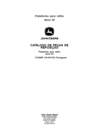 spare parts catalog John Deere Platform for Corn Series 90 Parts Catalog for Replacement Portuguese