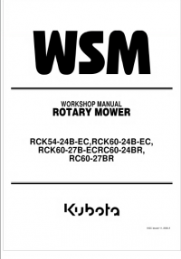 repair manual Kubota RCK54-24B-EC, RCK60-24B-EC, RCK60-27B-ECRC60-24BR, RC60-27BR Workshop Manual PDF