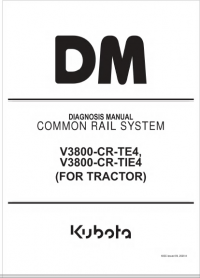 Diagnostic Software Kubota Common Rail System V3800-CR-TE4, V3800-CR-TIE4 for Tractor Diagnosis Manual