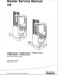 repair manual Toyota 7FBRE12/12C, 7FBRE14/14C, 7FBRE16/16C, 7FBRE20/20C, 7FBRE25/25C Master Service Manual PDF