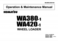 repair manual Komatsu Wheel Loader WA380-1, WA420-1 Operation and Maintenance Manual PDF