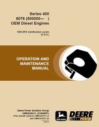 repair manual John Deere Series 400 6076 OEM Diesel Engines Operation Maintenance Manual OMRG25413 PDF