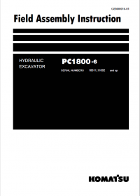 repair manual Komatsu Hydraulic Excavator PC1800-6 Set of Field Assembly Instructions PDF