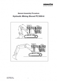 repair manual Komatsu Hydraulic Mining Shovel PC3000-6 General Assembly Procedure PDF