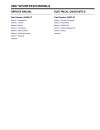 repair manual Harley Davidson Sportster Models 2007 Electrical Diagnostics And Service Manuals PDF