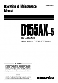repair manual Komatsu Bulldozer D155AX-5 Set of Operation and Maintenance Manuals PDF