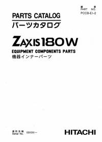 spare parts catalog Hitachi Wheeled Excavator Zaxis 180W Equipment Components Parts Catalog PDF