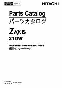 spare parts catalog Hitachi Wheeled Excavator Zaxis 210W Equipment Components Parts Catalog PDF