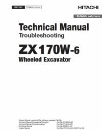 repair manual Hitachi Wheeled Excavator ZX170W-6 Troubleshooting Technical Manual PDF