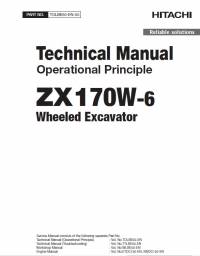 repair manual Hitachi Wheeled Excavator ZX170W-6 Operational Principle Technical Manual PDF