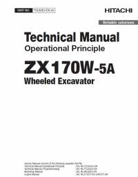 repair manual Hitachi Wheeled Excavator ZX170W-5A Operational Principle Technical Manual PDF