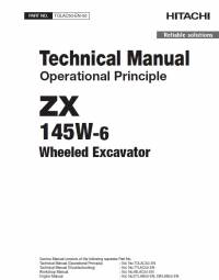 repair manual Hitachi Wheeled Excavator ZX145W-6 Operational Principle Technical Manual PDF