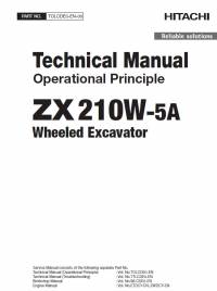 repair manual Hitachi Wheeled Excavator ZX210W-5A Operational Principle Technical Manual PDF