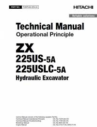 repair manual Hitachi Hydraulic Excavator ZX225US-5A, ZX225USLC-5A Operational Principle Technical Manual PDF