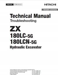 repair manual Hitachi Hydraulic Excavator ZX180LC-5G, ZX180LCN-5G Troubleshooting Technical Manual PDF