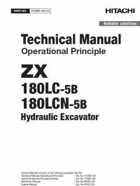 repair manual Hitachi Hydraulic Excavator ZX180LC-5B, ZX180LCN-5B Operational Principle Technical Manual PDF
