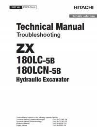 repair manual Hitachi Hydraulic Excavator ZX180LC-5B, ZX180LCN-5B Troubleshooting Technical Manual PDF