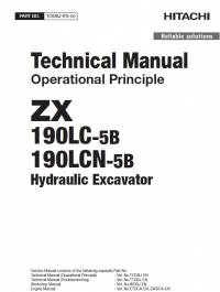 repair manual Hitachi Hydraulic Excavator ZX190LC-5B, ZX190LCN-5B Operational Principle Technical Manual PDF