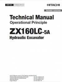 repair manual Hitachi Hydraulic Excavator ZX160LC-5A Operational Principle Technical Manual PDF