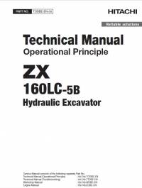 repair manual Hitachi Hydraulic Excavator ZX160LC-5B Operational Principle Technical Manual PDF