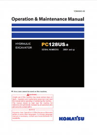 repair manual Komatsu Hydraulic Excavator PC128US-8 Operation and Maintenance Manual PDF