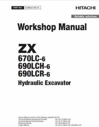 repair manual Hitachi Hydraulic Excavator ZX670LC-6, ZX690LCH-6, ZX690LCR-6 Workshop Manual PDF