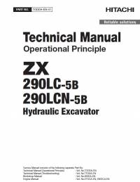 repair manual Hitachi Hydraulic Excavator ZX290LC-5B, ZX290LCN-5B Operational Principle Technical Manual PDF