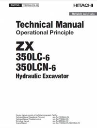 repair manual Hitachi Hydraulic Excavator ZX350LC-6, ZX350LCN-6 Operational Principle Technical Manual PDF