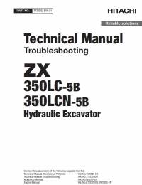 repair manual Hitachi Hydraulic Excavator ZX350LC-5B, ZX350LCN-5B Troubleshooting Technical Manual PDF