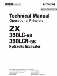 repair manual Hitachi Hydraulic Excavator ZX350LC-5B, ZX350LCN-5B Operational Principle Technical Manual PDF