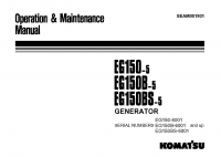 repair manual Komatsu Generator EG150-5, EG150B-5, EG150BS-5 Operation and Maintenance Manual PDF