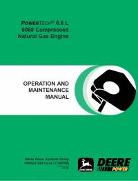 repair manual John Deere PowerTech 6.8L 6068 Compressed Natural Gas Engine Operation Maintenance Manual PDF