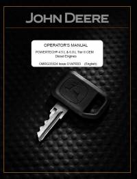 repair manual John Deere PowerTech 4.5L, 6.8L Tier II OEM Diesel Engines Operator’s Manual PDF