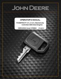 repair manual John Deere PowerTech 4.5L, 6.8L Mechanically-Controlled OEM Diesel Engines Operator’s Manual PDF