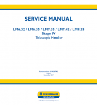 repair manual New Holland LM6.32 - LM9.35 Stage IV Telescopic Handler Service Manual PDF