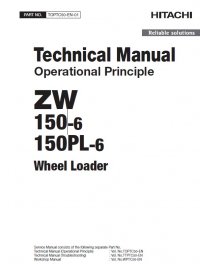 repair manual Hitachi Wheel Loader ZW150-6, ZW150PL-6 Operational Principle Technical Manual PDF