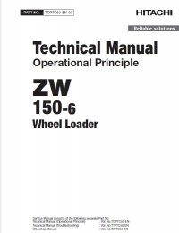 repair manual Hitachi Wheel Loader ZW150-6 Operational Principle Technical Manual PDF