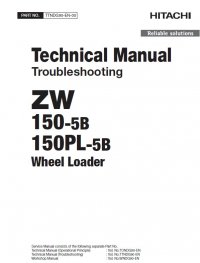 repair manual Hitachi Wheel Loader ZW150-5B, ZW150PL-5B Troubleshooting Technical Manual PDF