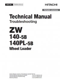 repair manual Hitachi Wheel Loader ZW140-5B, ZW140PL-5B Troubleshooting Technical Manual PDF