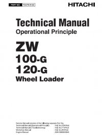 repair manual Hitachi Wheel Loader ZW100-G, ZW120-G Operational Principle Technical Manual PDF