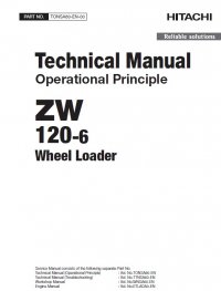 repair manual Hitachi Wheel Loader ZW120-6 Operational Principle Technical Manual PDF