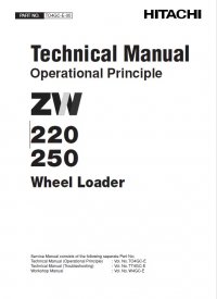 repair manual Hitachi Wheel Loader ZW220, ZW250 Operational Principle Technical Manual PDF