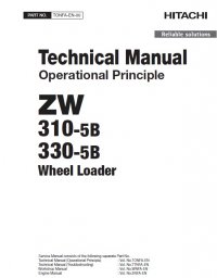 repair manual Hitachi Wheel Loader ZW310-5B, ZW330-5B Operational Principle Technical Manual PDF