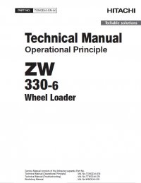repair manual Hitachi Wheel Loader ZW330-6 Operational Principle Technical Manual PDF